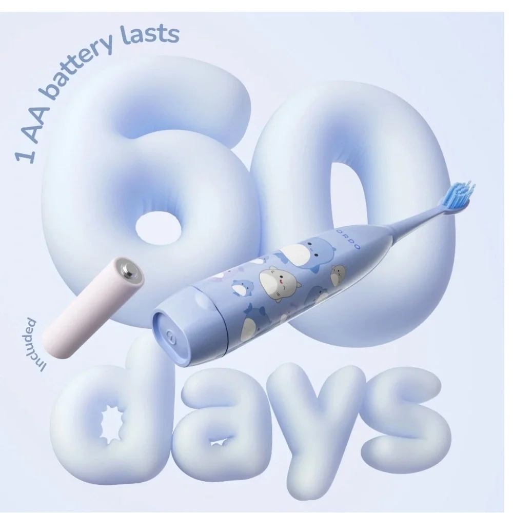 Ordo Kids Battery Sonic Toothbrush - Squishmallows Samir - Blue